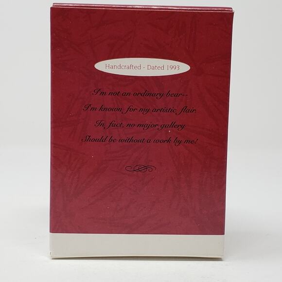 1993 Hallmark Beary Gifted Handcrafted Keepsake Holiday Christmas Ornament. - Picture 2 of 6